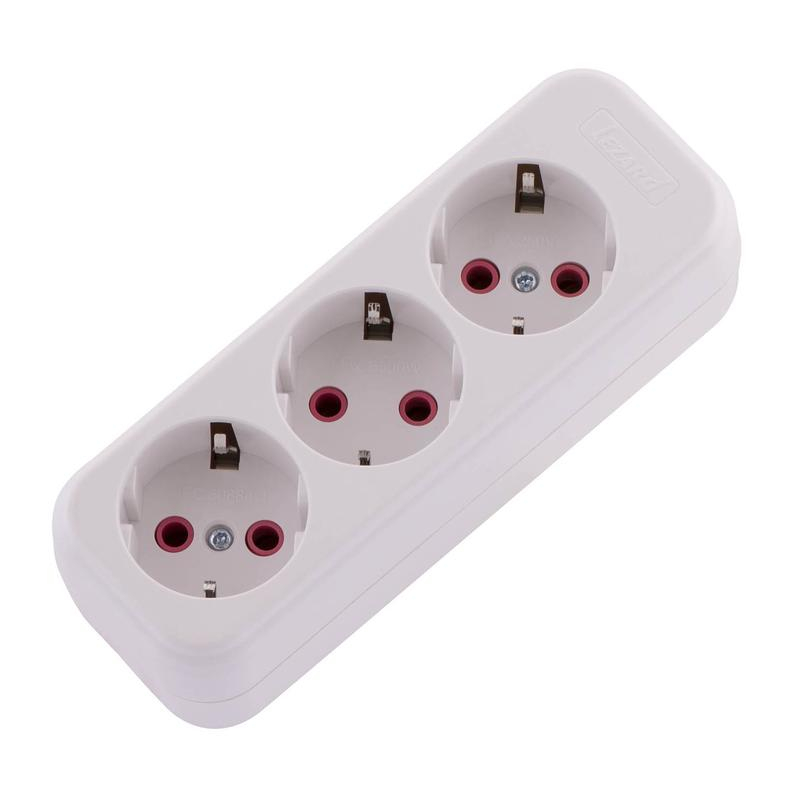 Колодка удлинителя 3-м с заземл. LEZARD 720-0300-301