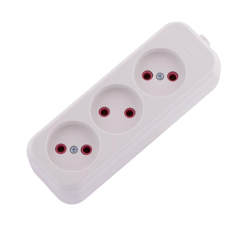 Колодка удлинителя 3-м без заземл. LEZARD 720-0300-303