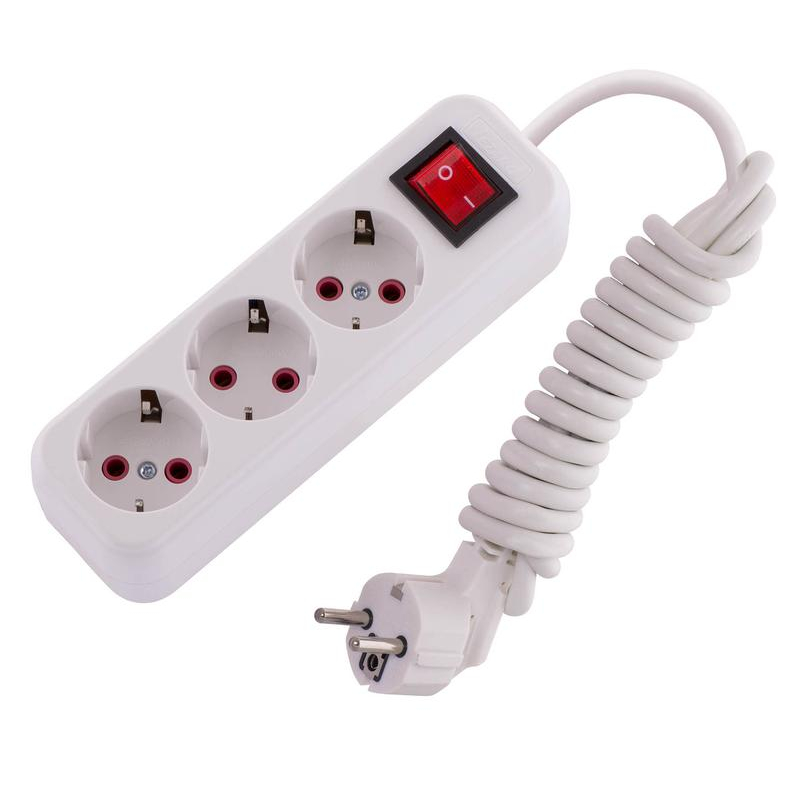 Удлинитель 3х2м с заземл. 16А IP20 с выкл. LEZARD 720-0302-302