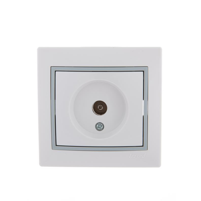 Розетка TV СП Мира проходная бел./сер. LEZARD 701-0215-129