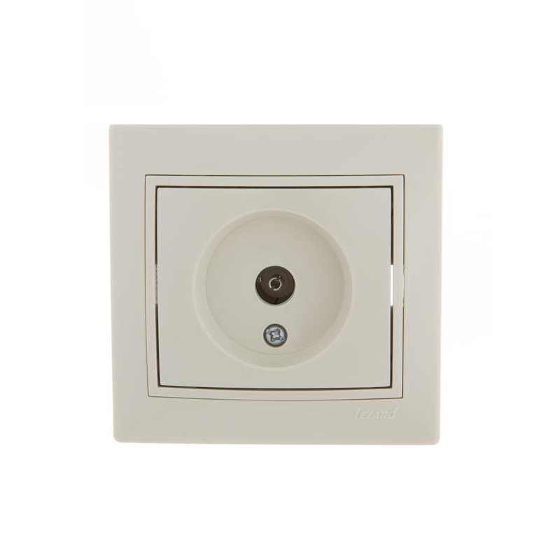 Розетка TV СП Мира проходная крем/крем. LEZARD 701-0303-129