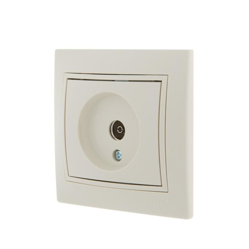Розетка TV СП Мира оконечная крем/крем. LEZARD 701-0303-130