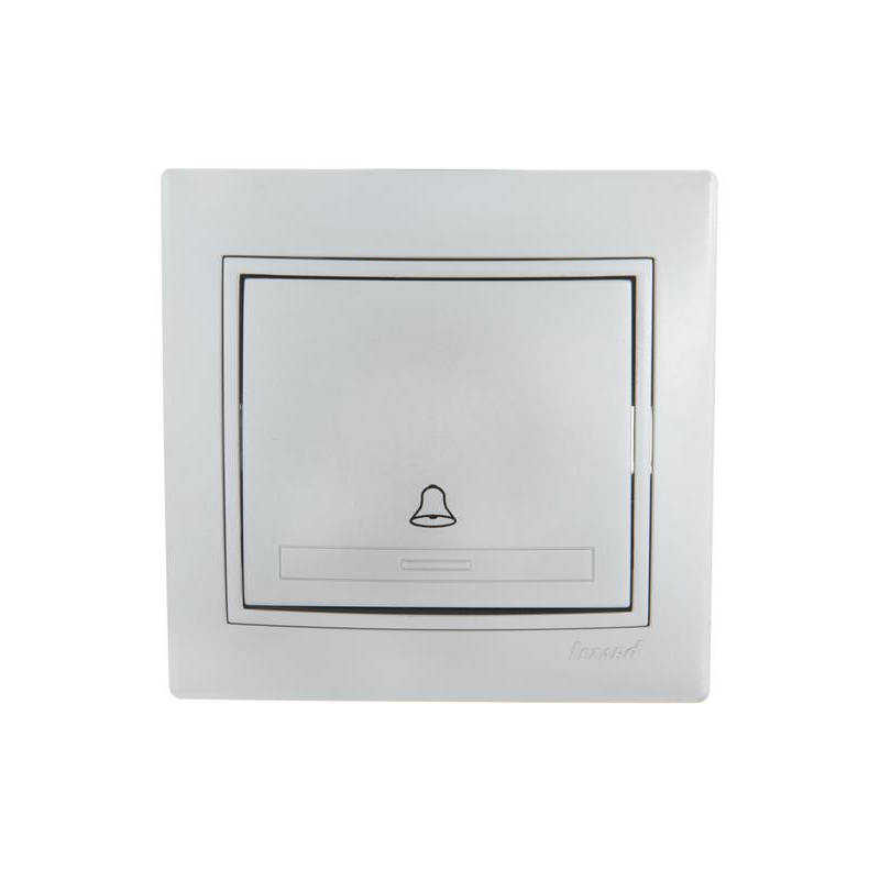 Выключатель кнопочный 1-кл. СП Мира метал. сер. LEZARD 701-1010-103