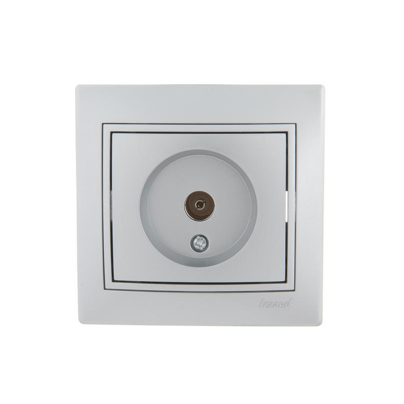 Розетка TV СП Мира проходная метал. сер. LEZARD 701-1010-129