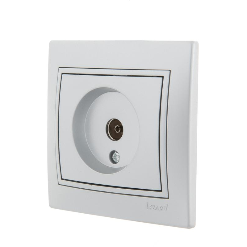 Розетка TV СП Мира проходная метал. сер. LEZARD 701-1010-129