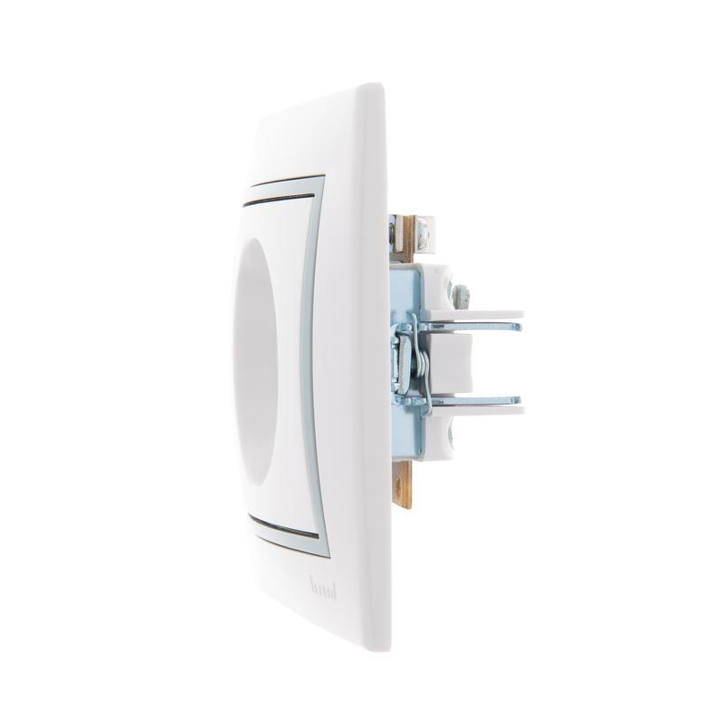 Розетка оконечная TV СП Мира 16А IP20 с сер. вставкой бел. LEZARD 701-0215-130