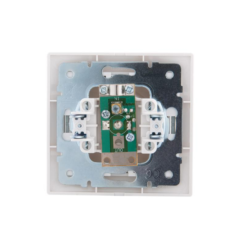 Розетка оконечная TV СП Мира 16А IP20 с сер. вставкой бел. LEZARD 701-0215-130