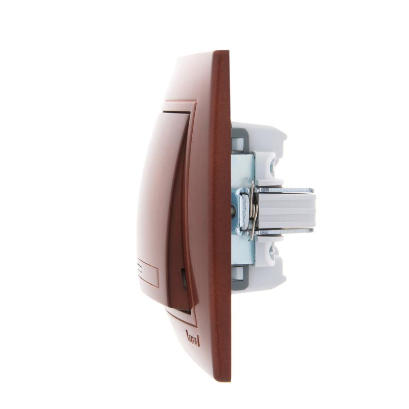 Выключатель 1-кл. СП Мира 10А с подсветкой вишня LEZARD 701-0601-111