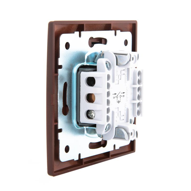 Выключатель 1-кл. СП Мира 10А с подсветкой вишня LEZARD 701-0601-111