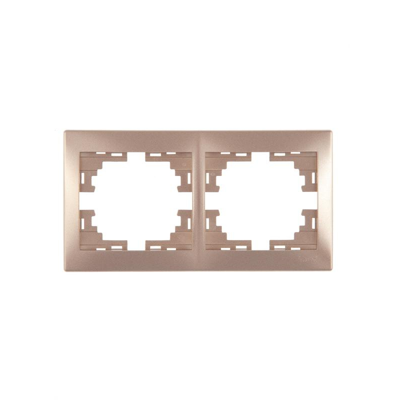 Рамка 2-м Мира горизонт. свет. корич. LEZARD 701-3100-147