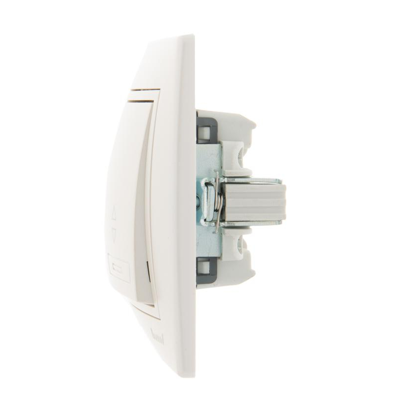 Выключатель проходной 2-кл. СП Мира 10А со вставкой жемчуж./бел. перламутр. LEZARD 701-3030-106