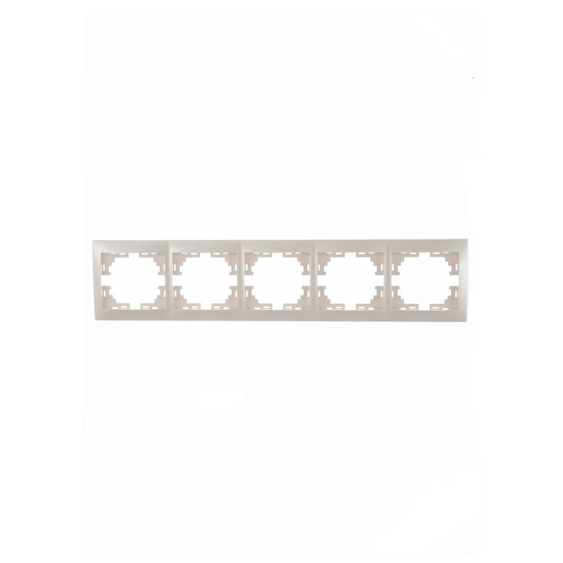 Рамка 5-м Мира горизонт. без вставки жемчуж./бел. перламутр LEZARD 701-3000-150