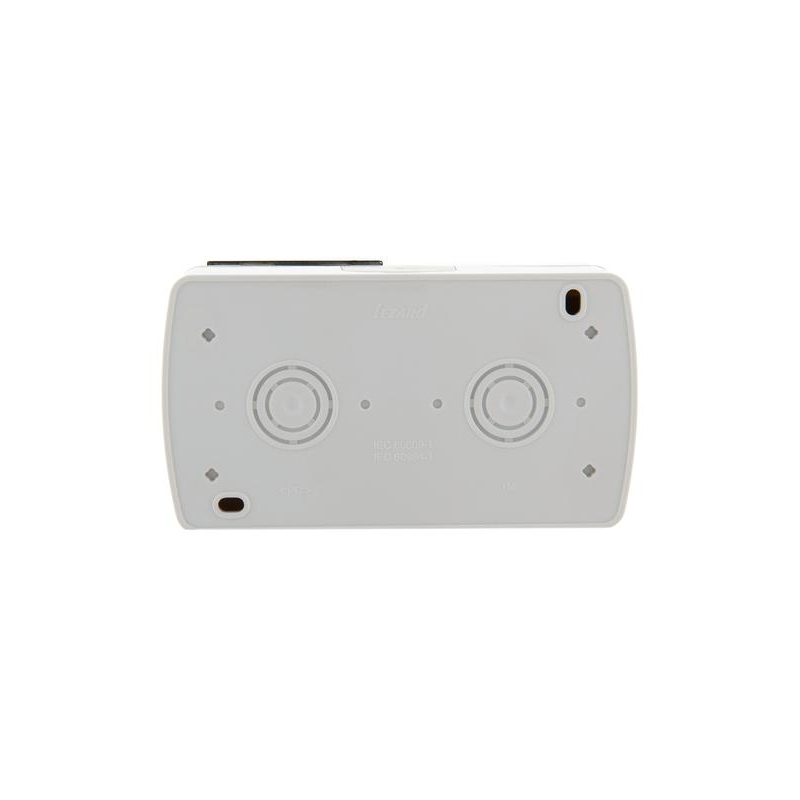 Блок ОП Ната IP20 горизонт. бел. (2-кл. выкл.+ розетка евро с заземл. с крыш.) LEZARD 710-0200-171