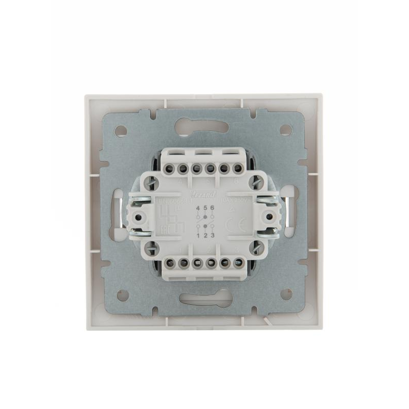 Выключатель проходной 2-кл. СП Дери 10А бел. LEZARD 702-0202-106