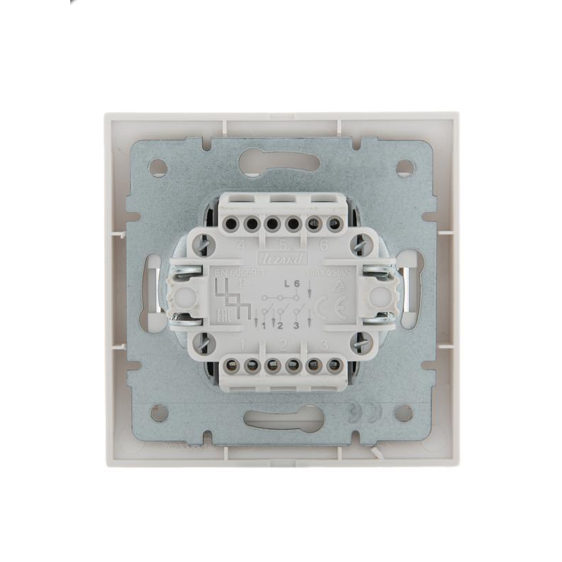 Выключатель 3-кл. СП Дери 10А бел. LEZARD 702-0202-109