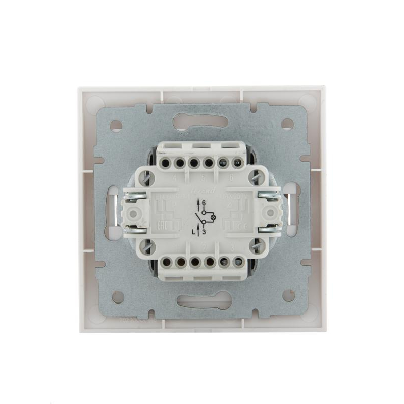 Выключатель 1-кл. СП Дери 10А с подсветкой бел. LEZARD 702-0202-111