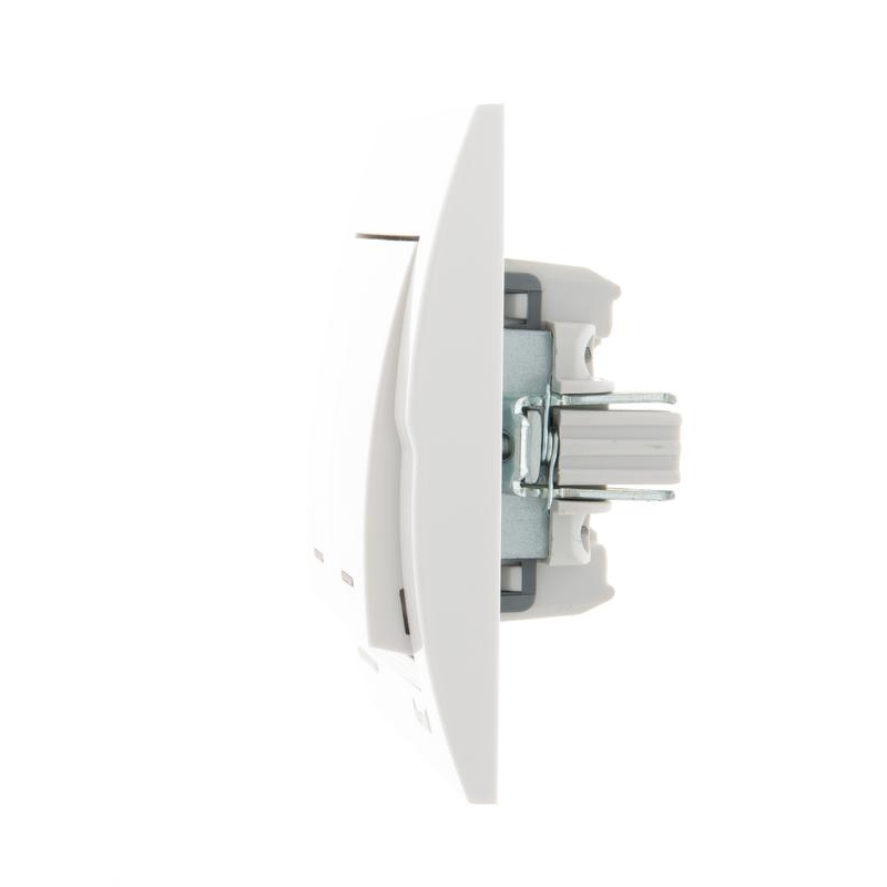 Выключатель 2-кл. СП Дери 10А с подсветкой бел. LEZARD 702-0202-112