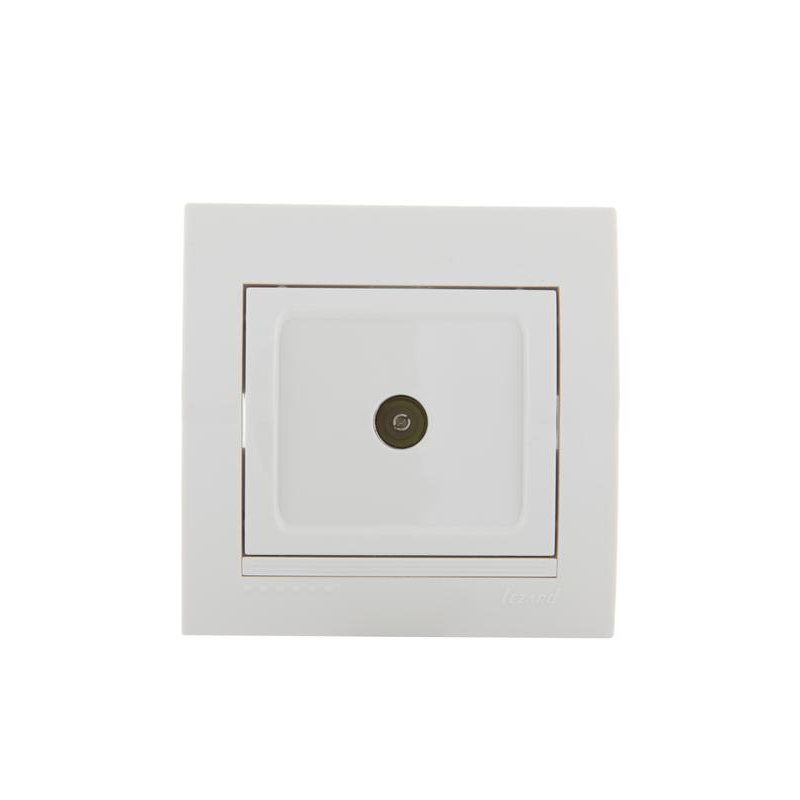 Розетка проходная TV СП Дери 16А IP20 бел./бел. LEZARD 702-0202-129