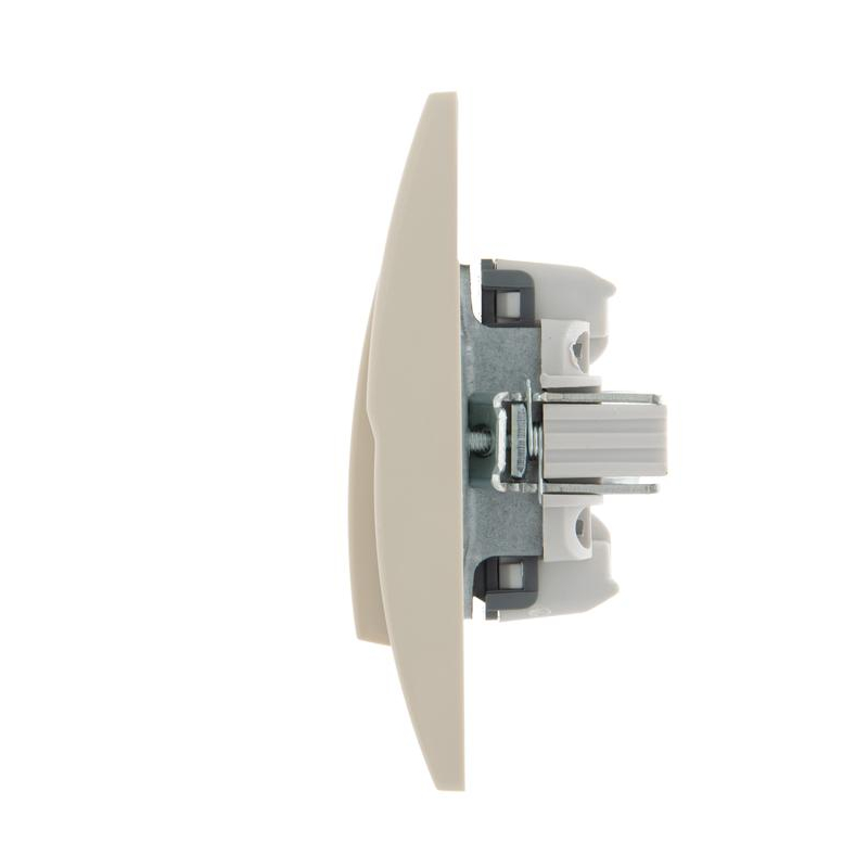 Выключатель проходной 1-кл. СП Дери 10А крем. LEZARD 702-0303-105