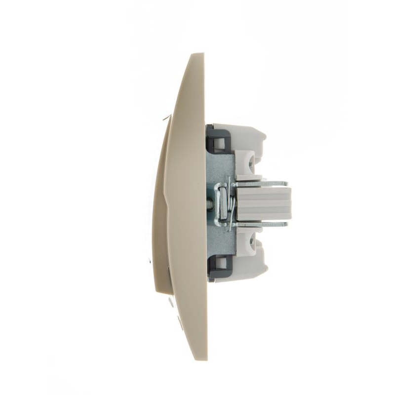 Выключатель 1-кл. СП Дери 10А с подсветкой крем. LEZARD 702-0303-111