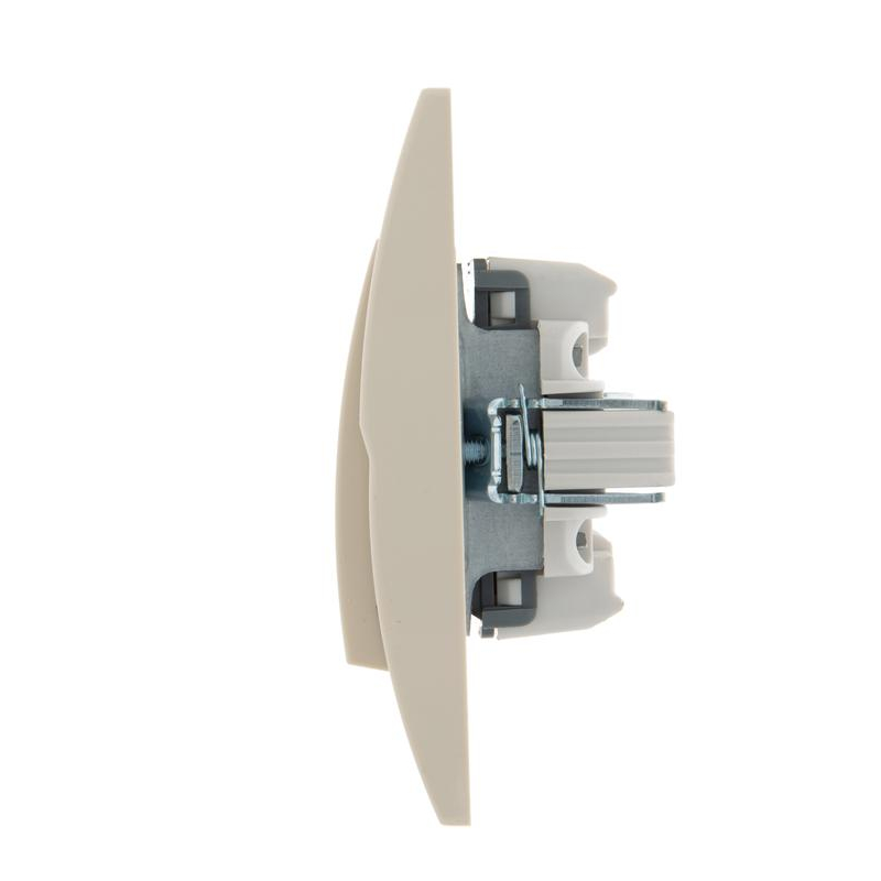 Выключатель 2-кл. СП Дери 10А с подсветкой крем. LEZARD 702-0303-112