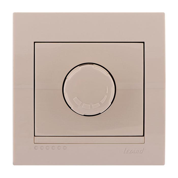 Светорегулятор СП 500Вт Дери с фильтром и предохранителем крем./крем. LEZARD 702-0303-117