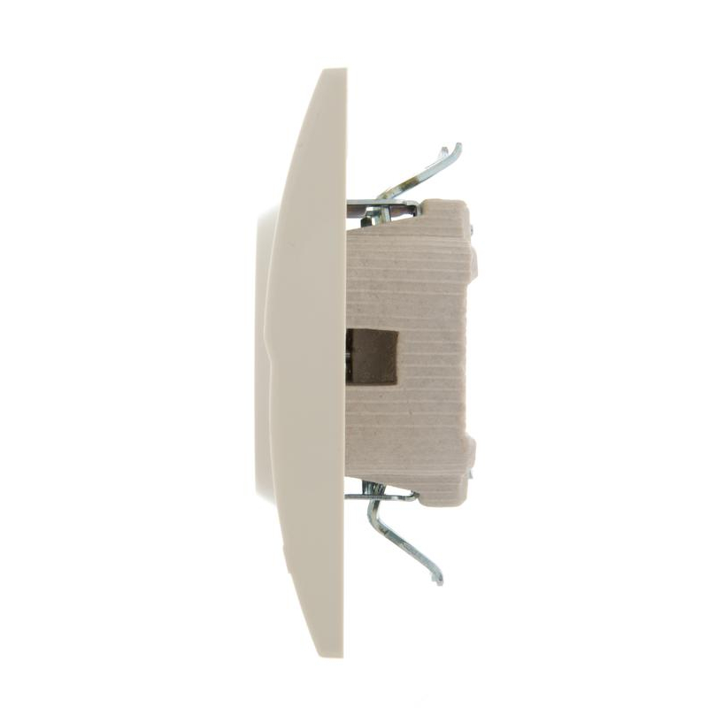 Розетка 2-м СП Дери 16А IP20 без заземл. керамика крем. LEZARD 702-0303-128