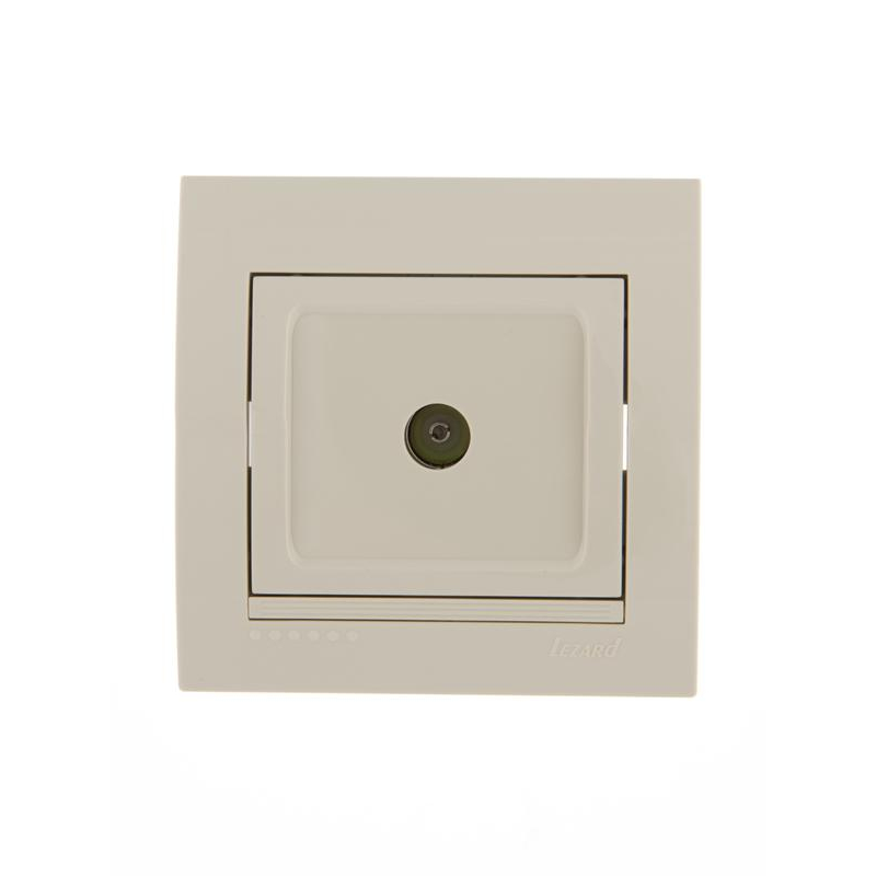 Розетка оконечная TV СП Дери 16А IP20 крем. LEZARD 702-0303-130