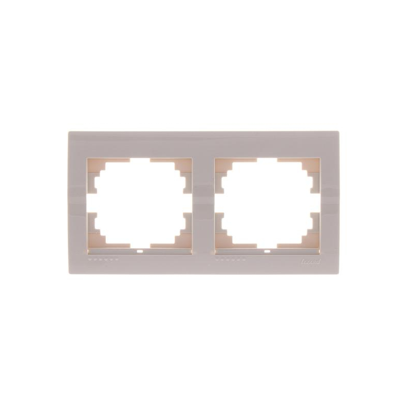 Рамка 2-м Дери горизонт. крем. LEZARD 702-0300-147