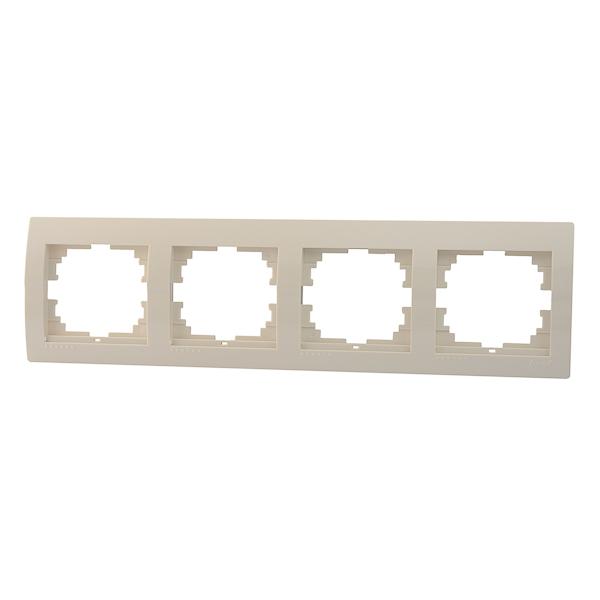 Рамка 4-м Дери горизонт. крем. LEZARD 702-0300-149