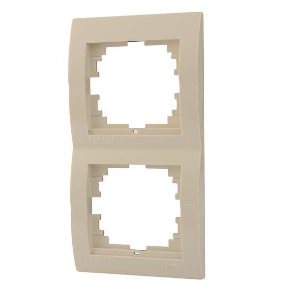 Рамка 2-м Дери верт. крем. LEZARD 702-0300-152