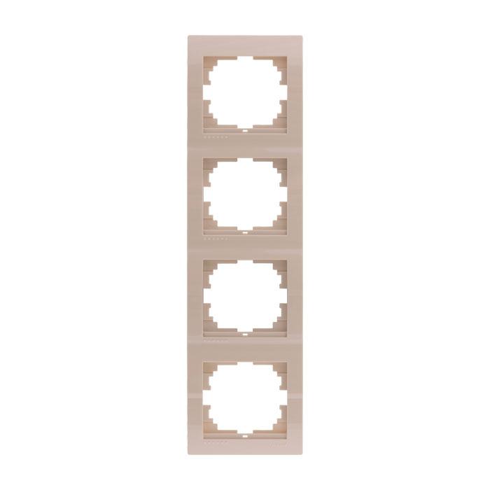 Рамка 4-м Дери верт. крем. LEZARD 702-0300-154