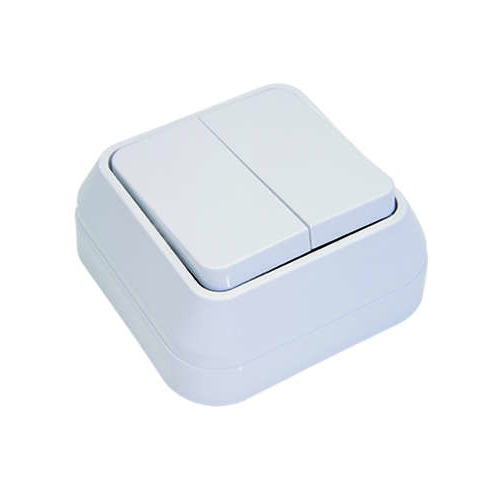 Выключатель 2-кл. ОП 10А IP20 бел. Makel 45103 Выключатель 2-кл. ОП 10А IP20 бел. Makel 45103