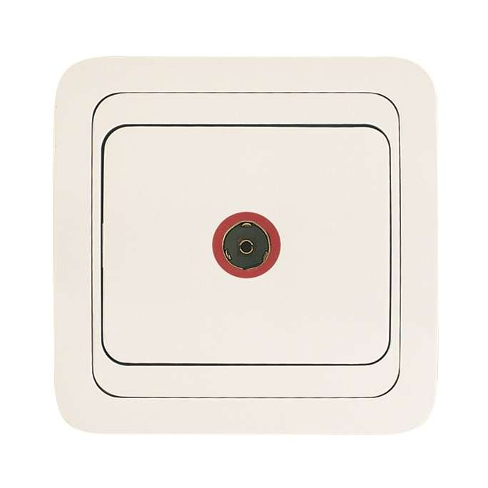 Розетка TV 1-м СП Mimoza 16А IP20 бел./бел. Makel 12007 Розетка TV 1-м СП Mimoza 16А IP20 бел./бел. Makel 12007