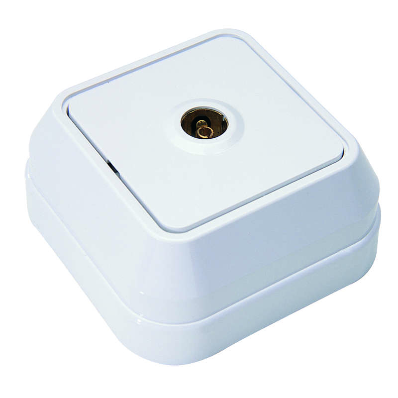 Розетка оконечная TV 1-м ОП 16А IP20 бел. Makel 45127