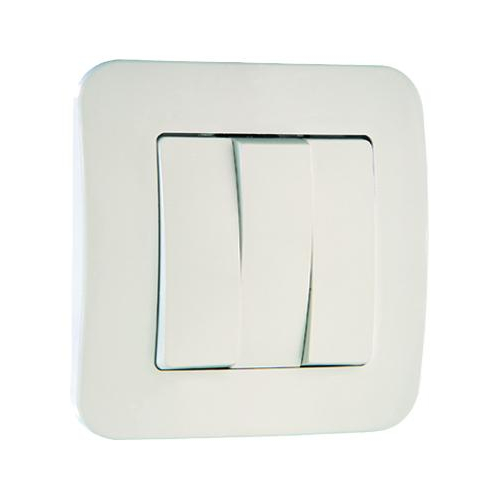 Выключатель 3-кл. СП Lillium N 10А IP20 бел. Makel 55091