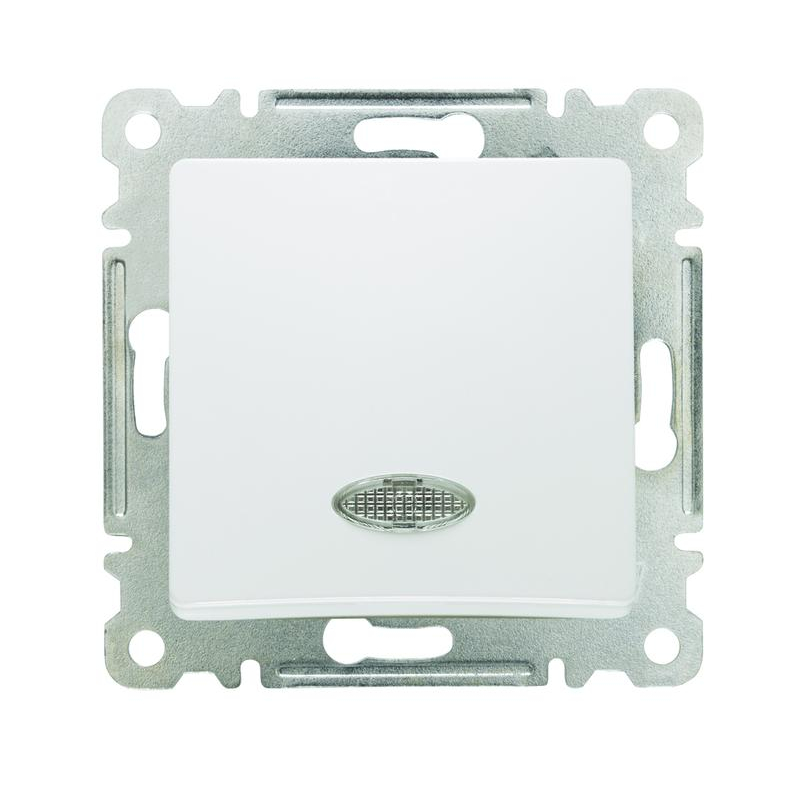 Механизм выключателя 1-кл. СП Lillium IP20 с подсветкой бел. Makel 30001021