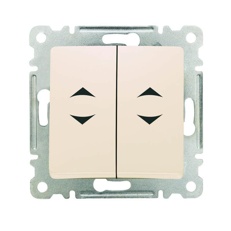 Механизм выключателя проходного 2-кл. СП Lillium IP20 крем. Makel 30010026