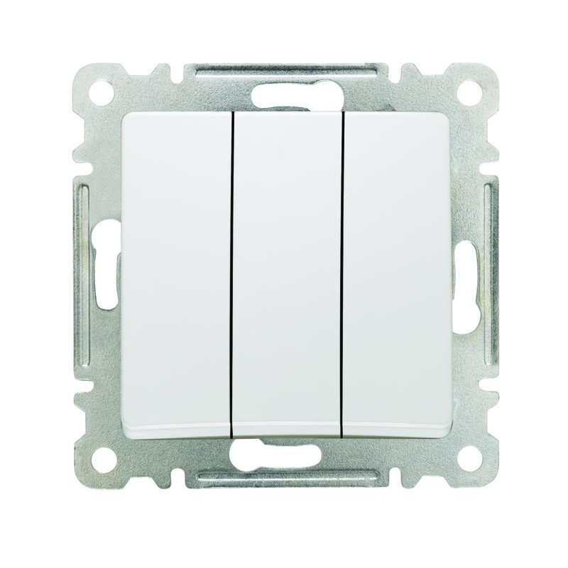 Механизм выключателя 3-кл. СП Lillium IP20 бел. Makel 30001091