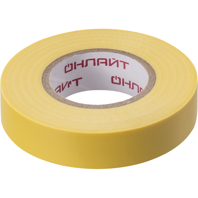 Изолента ПВХ 15мм (рул.20м) OIT-B15-20/Y желт. ОНЛАЙТ 71679