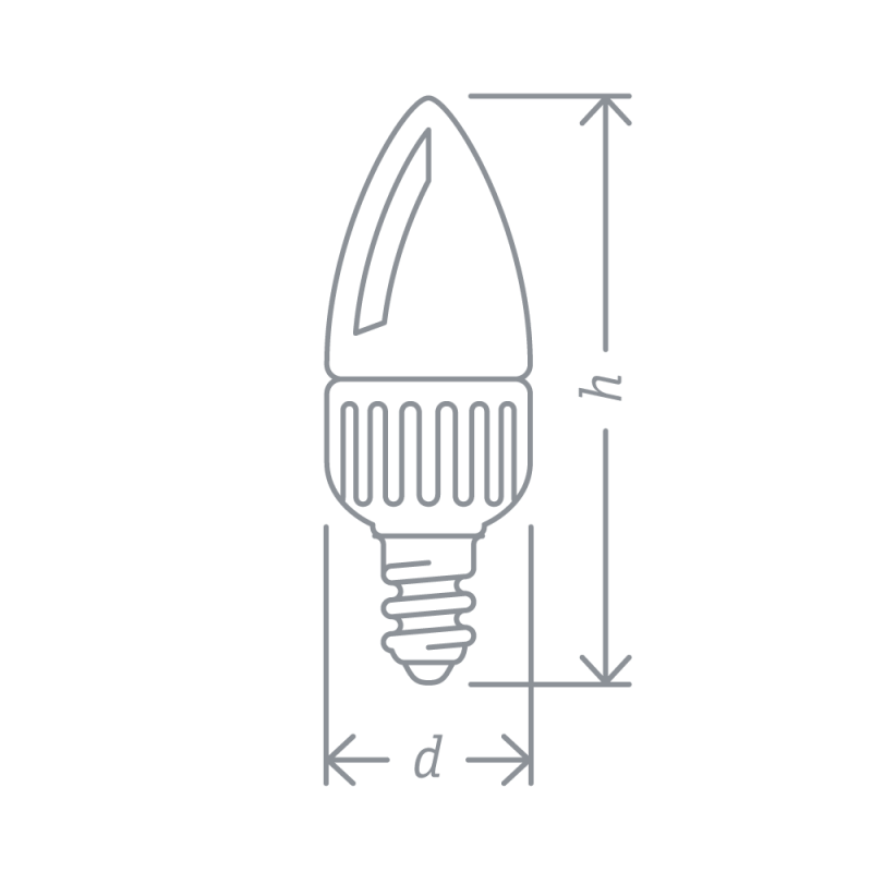 Лампа светодиодная 94 376 NLL-C37-7-230-2.7K-E14-FR-DIMM 7Вт свеча 2700К тепл. бел. E14 530лм 170-260В диммир. Navigator 94376