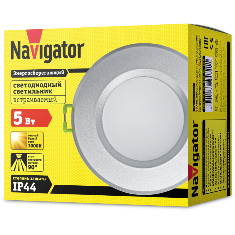 Светильник 94 821 NDL-P1-5W-830-SL-LED 5Вт 3000К IP44 Navigator 94821