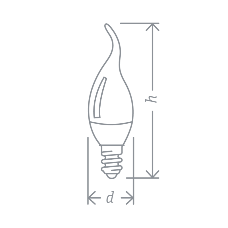 Лампа светодиодная 61 331 NLL-FC37-8.5-230-4К-E14-FR 8.5Вт свеча на ветру 4000К бел. E14 680лм 176-264В Navigator 61331