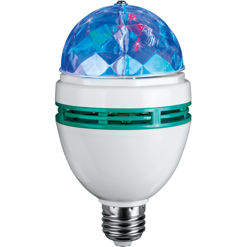 Лампа светодиодная 61 120 OLL-DISCO-3-230-RGB-E27 3Вт ОНЛАЙТ 61120