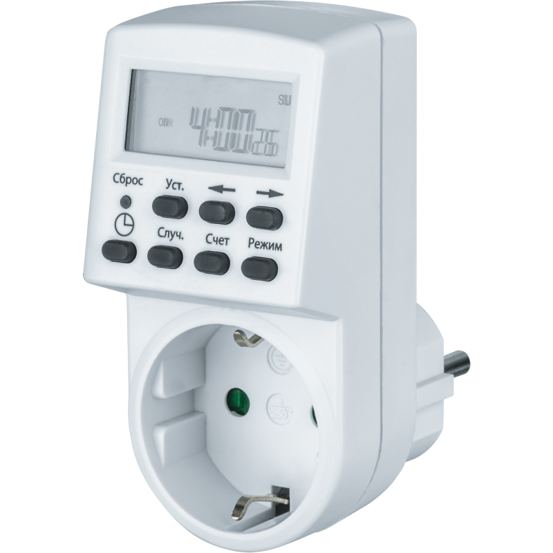 Таймер 61 555 NTR-E-S01-WH розет. электрон. Navigator 61555
