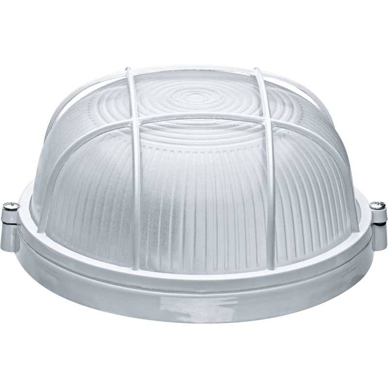 Светильник ЛОН 94 803 NBL-R2-60-E27/WH 1х60Вт E27 IP54 (аналог НПБ 1302 бел. круг с решеткой 60Вт) Navigator 94803