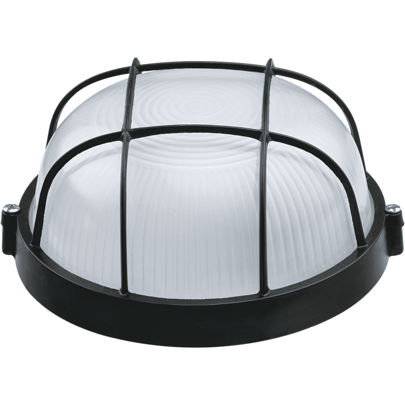 Светильник ЛОН 94 812 NBL-R2-60-E27/BL 1х60Вт E27 IP54 (аналог НПБ 1302 черн. круг с решеткой 60Вт) Navigator 94812