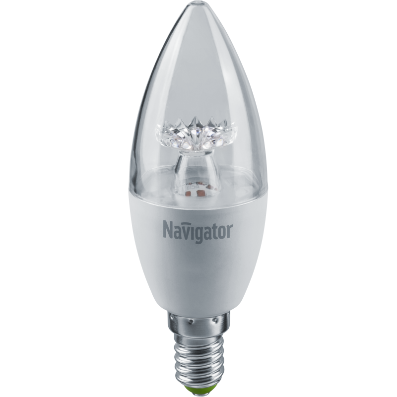 Лампа светодиодная 71 853 NLL-C37-7-230-4K-E14-CL 7Вт свеча 4000К бел. E14 525лм 230В Navigator 71853