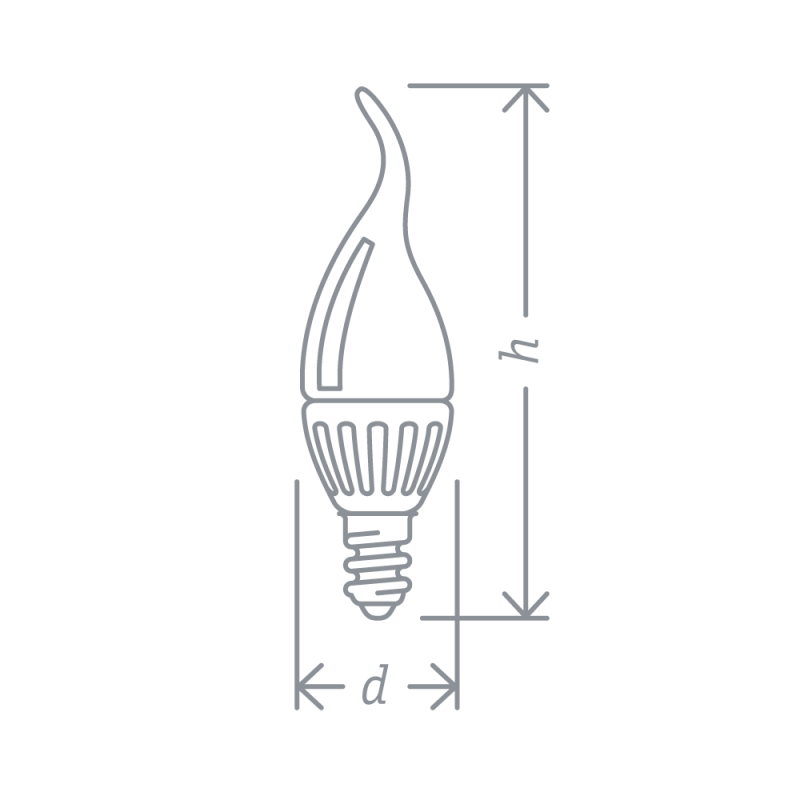 Лампа светодиодная 61 027 NLL-FC37-7-230-4K-E14-FR 7Вт свеча на ветру 4000К бел. E14 560лм 220-240В Navigator 61027