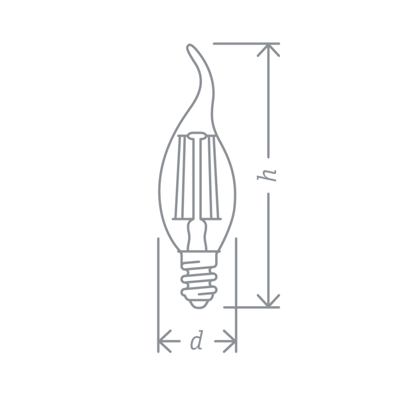 Лампа светодиодная 61 357 NLL-F-FC35-6-230-4K-E14 6Вт свеча на ветру 4000К бел. E14 660лм 220-240В Navigator 61357